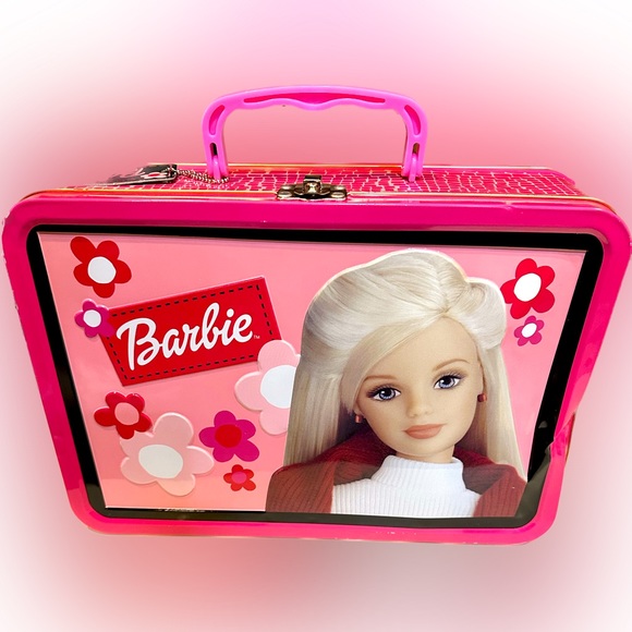 VTG 2000 BARBIE COLLECTOR SUITCASE TIN 13”x9”x4” OVERNIGHT DOLL STORAGE CASE KEN - Picture 2 of 7